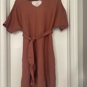 notPERFECTLINEN Tunic Dress with detachable belt s/m Small Medium